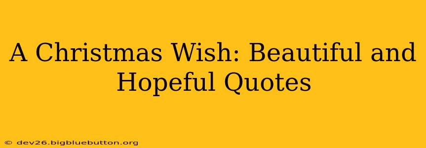 A Christmas Wish: Beautiful and Hopeful Quotes