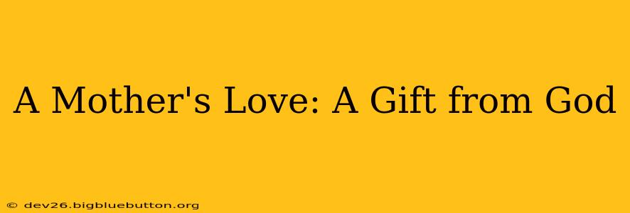 A Mother's Love: A Gift from God