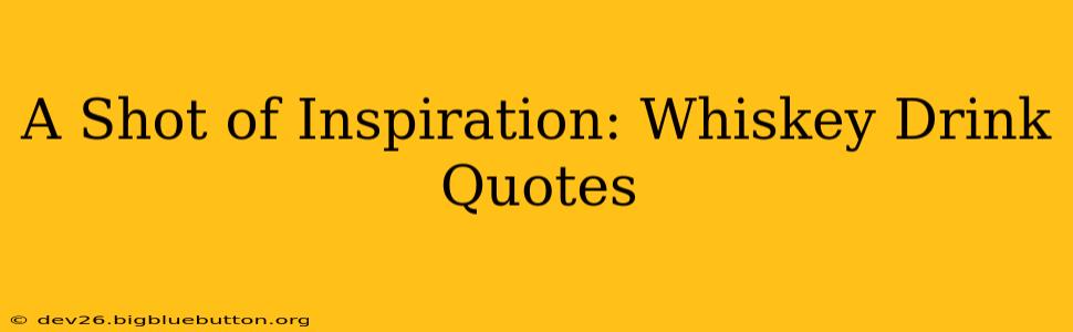 A Shot of Inspiration: Whiskey Drink Quotes