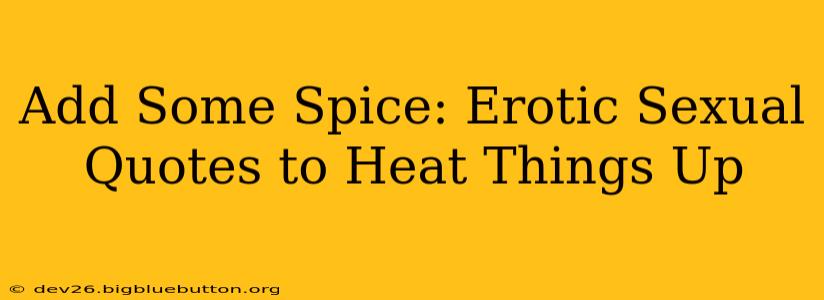 Add Some Spice: Erotic Sexual Quotes to Heat Things Up Add Some Spice: Erotic Sexual Quotes to Heat Things Up