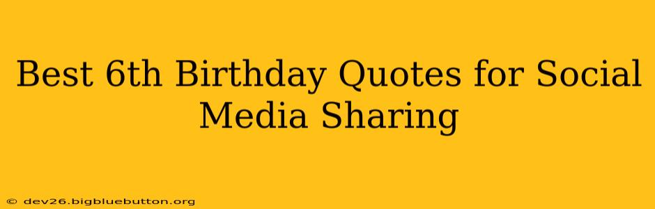 Best 6th Birthday Quotes for Social Media Sharing