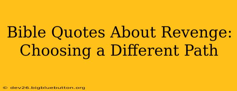Bible Quotes About Revenge: Choosing a Different Path