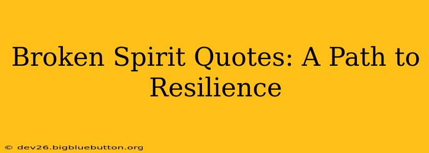 Broken Spirit Quotes: A Path to Resilience