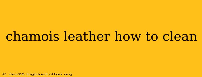 chamois leather how to clean