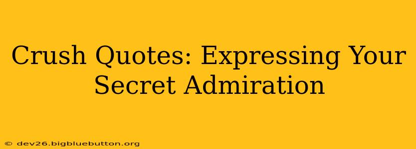 Crush Quotes: Expressing Your Secret Admiration