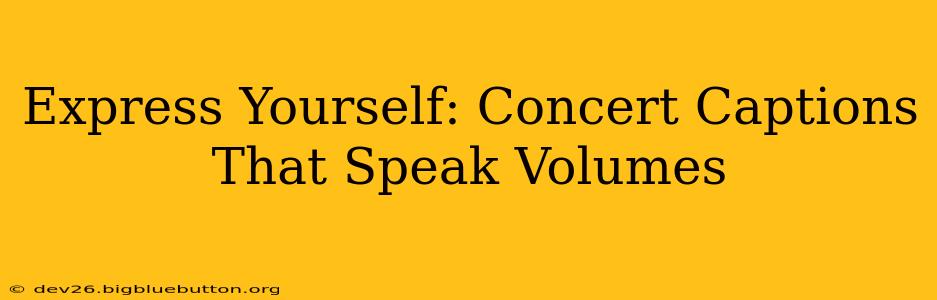 Express Yourself: Concert Captions That Speak Volumes