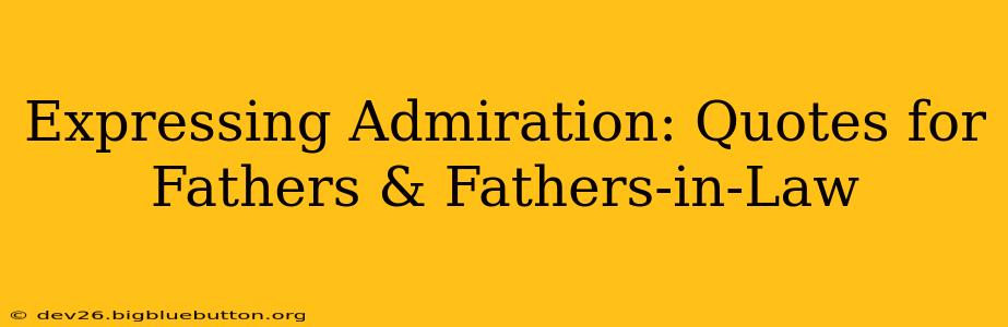 Expressing Admiration: Quotes for Fathers & Fathers-in-Law