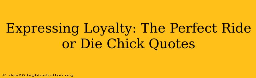 Expressing Loyalty: The Perfect Ride or Die Chick Quotes