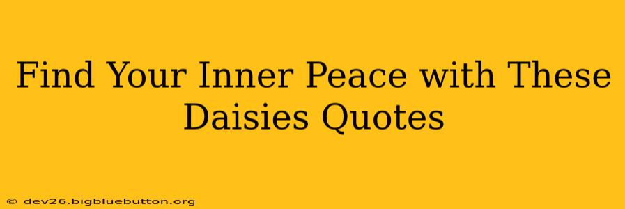 Find Your Inner Peace with These Daisies Quotes
