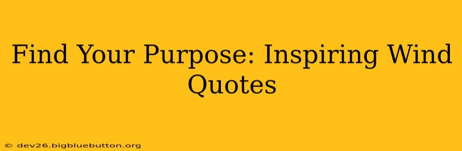 Find Your Purpose: Inspiring Wind Quotes