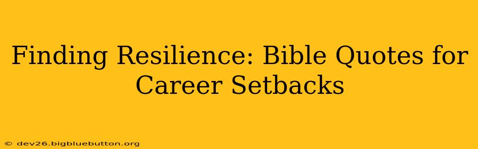 Finding Resilience: Bible Quotes for Career Setbacks