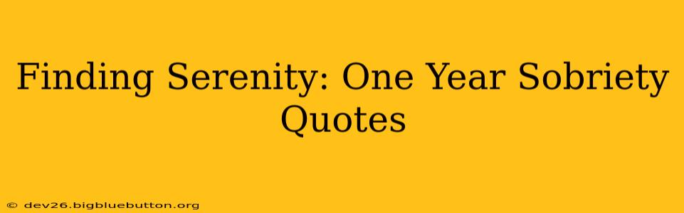 Finding Serenity: One Year Sobriety Quotes