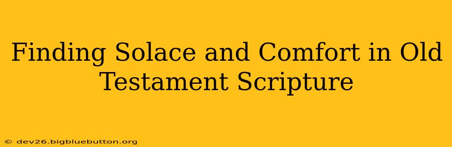 Finding Solace and Comfort in Old Testament Scripture