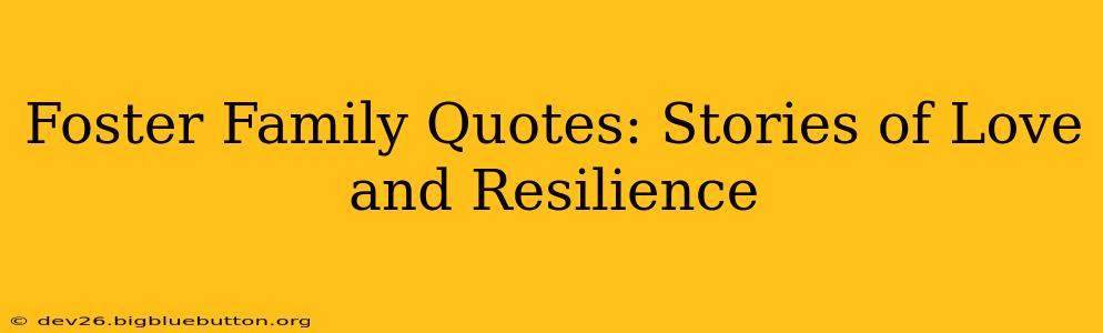 Foster Family Quotes: Stories of Love and Resilience