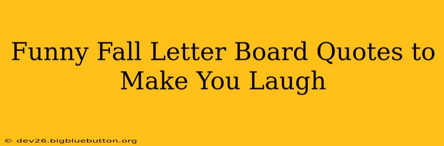 Funny Fall Letter Board Quotes to Make You Laugh