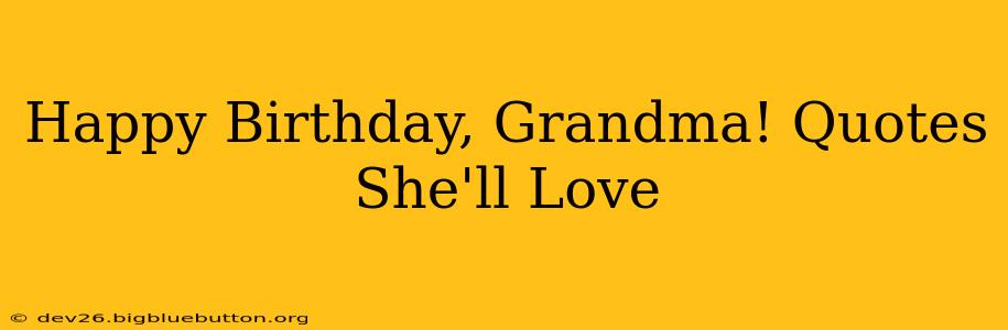 Happy Birthday, Grandma! Quotes She'll Love