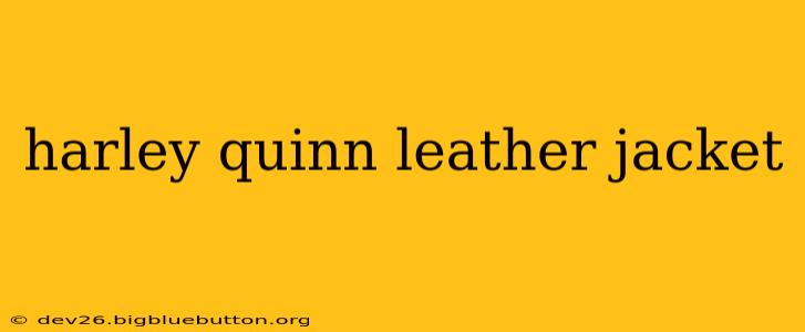 harley quinn leather jacket