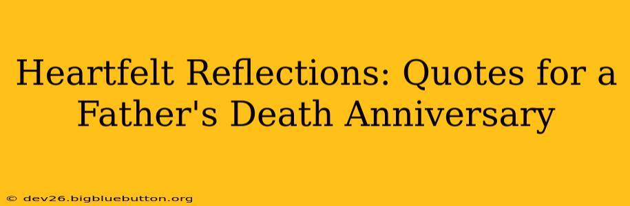 Heartfelt Reflections: Quotes for a Father's Death Anniversary