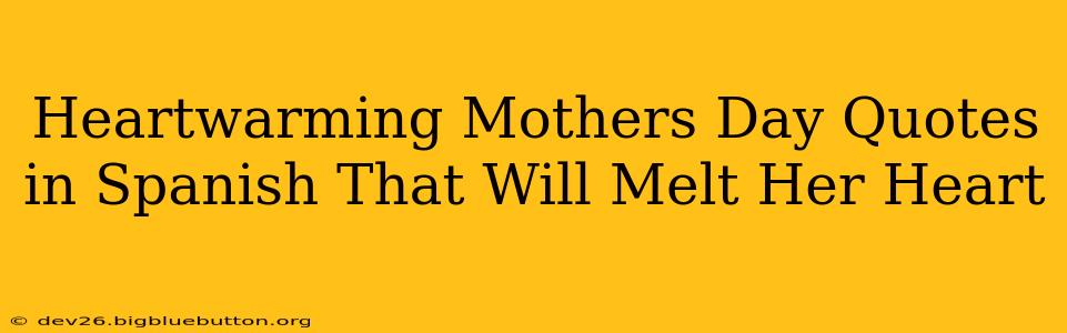 Heartwarming Mothers Day Quotes in Spanish That Will Melt Her Heart