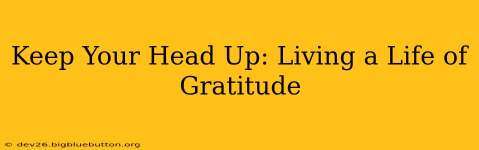 Keep Your Head Up: Living a Life of Gratitude