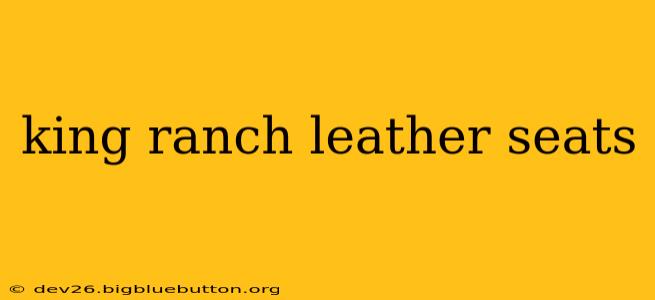 king ranch leather seats