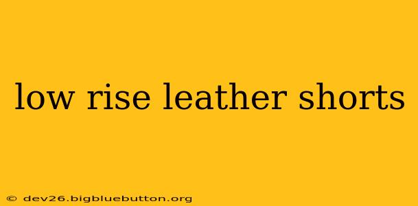 low rise leather shorts