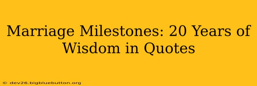 Marriage Milestones: 20 Years of Wisdom in Quotes