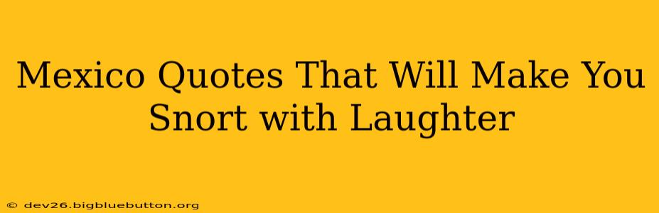 Mexico Quotes That Will Make You Snort with Laughter