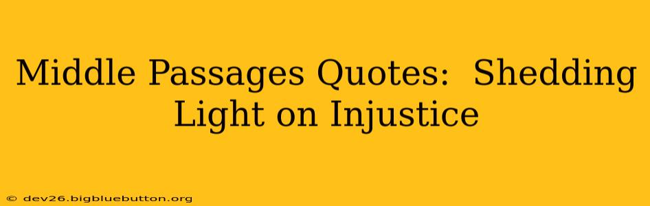 Middle Passages Quotes:  Shedding Light on Injustice