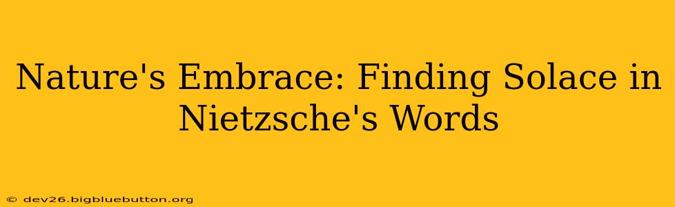 Nature's Embrace: Finding Solace in Nietzsche's Words