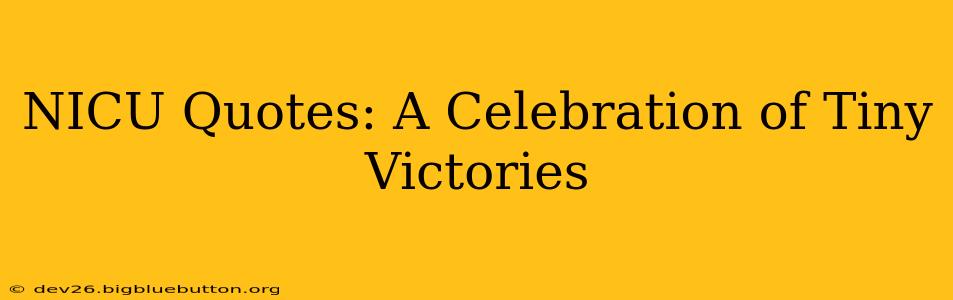 NICU Quotes: A Celebration of Tiny Victories