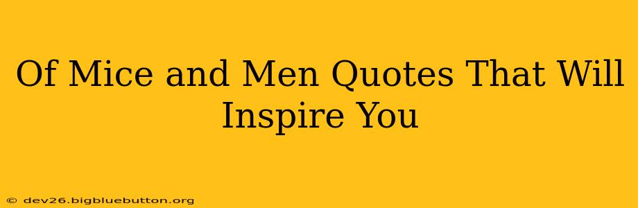 Of Mice and Men Quotes That Will Inspire You