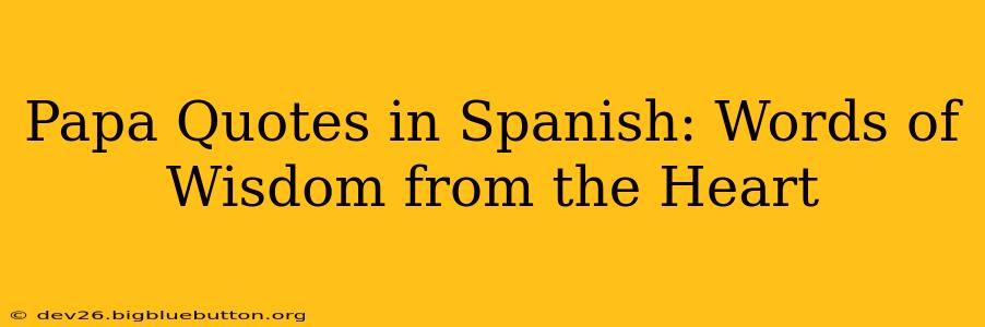 Papa Quotes in Spanish: Words of Wisdom from the Heart