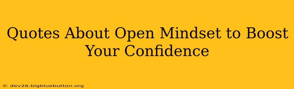 Quotes About Open Mindset to Boost Your Confidence