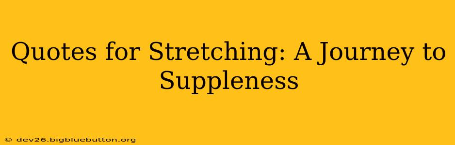 Quotes for Stretching: A Journey to Suppleness