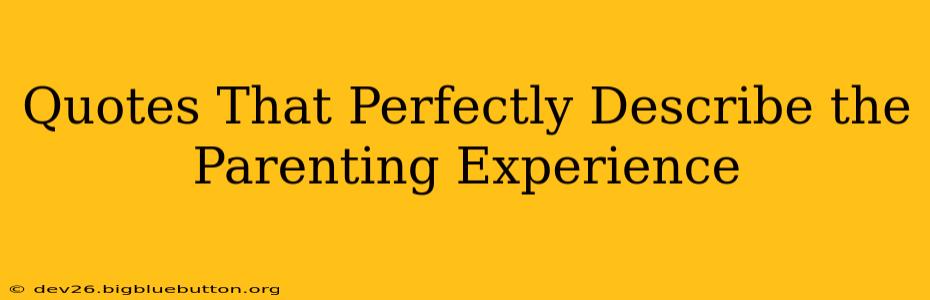 Quotes That Perfectly Describe the Parenting Experience