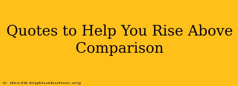 Quotes to Help You Rise Above Comparison