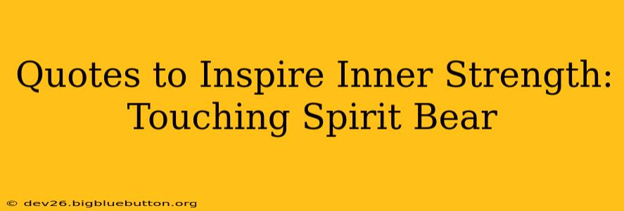 Quotes to Inspire Inner Strength: Touching Spirit Bear