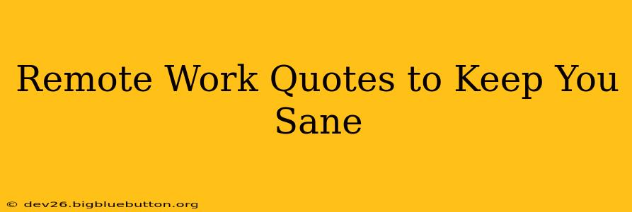 Remote Work Quotes to Keep You Sane