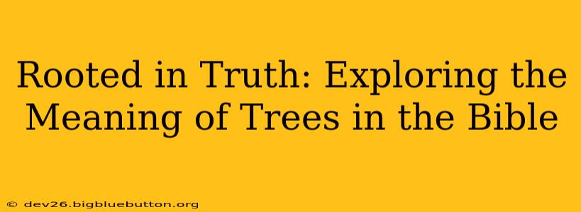 Rooted in Truth: Exploring the Meaning of Trees in the Bible
