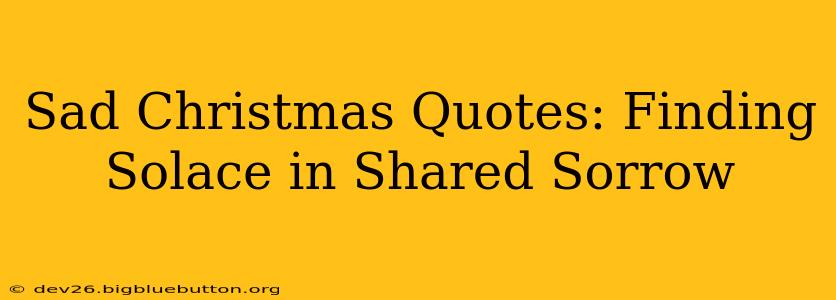 Sad Christmas Quotes: Finding Solace in Shared Sorrow
