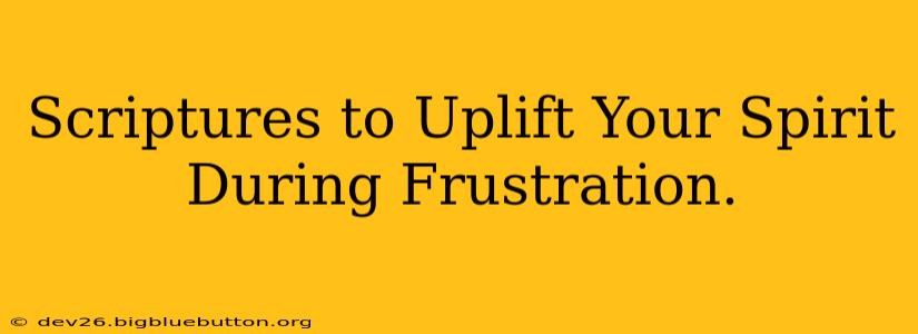 Scriptures to Uplift Your Spirit During Frustration.