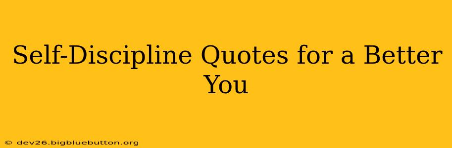 Self-Discipline Quotes for a Better You