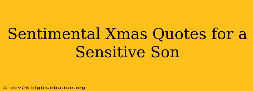Sentimental Xmas Quotes for a Sensitive Son