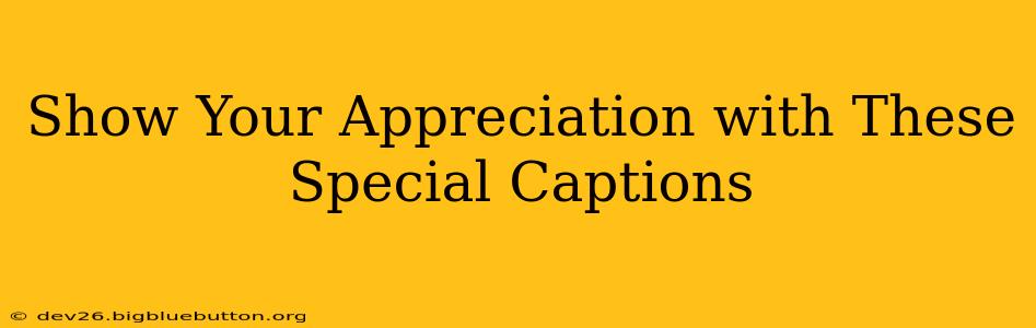 Show Your Appreciation with These Special Captions