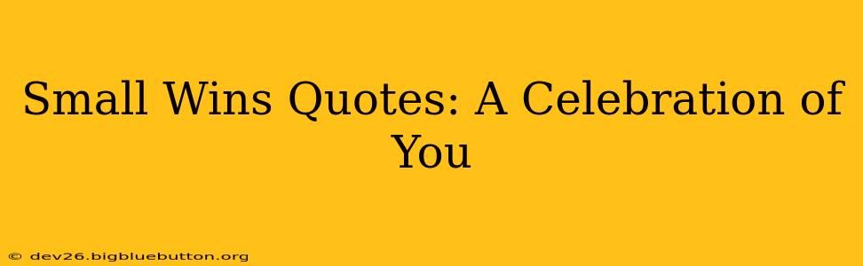 Small Wins Quotes: A Celebration of You