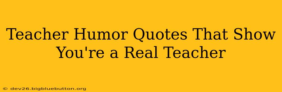 Teacher Humor Quotes That Show You're a Real Teacher