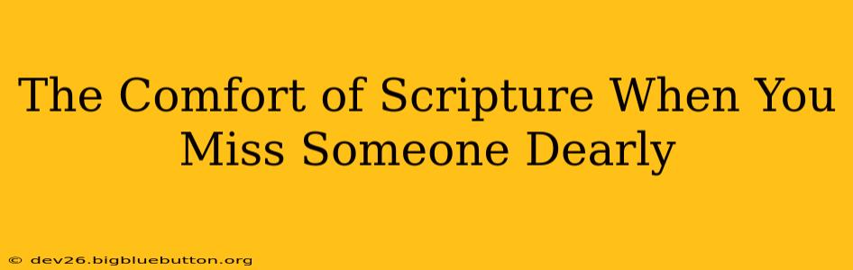 The Comfort of Scripture When You Miss Someone Dearly