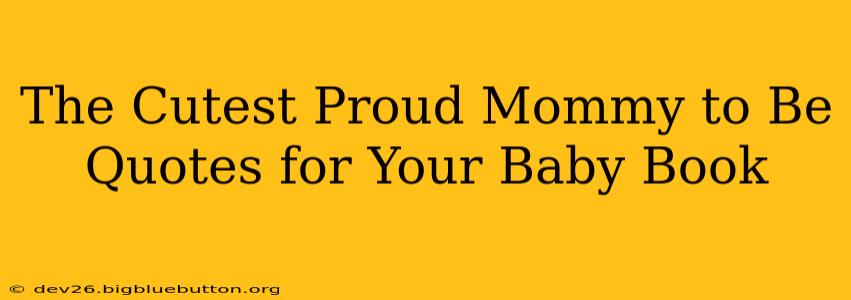 The Cutest Proud Mommy to Be Quotes for Your Baby Book