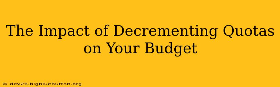 The Impact of Decrementing Quotas on Your Budget